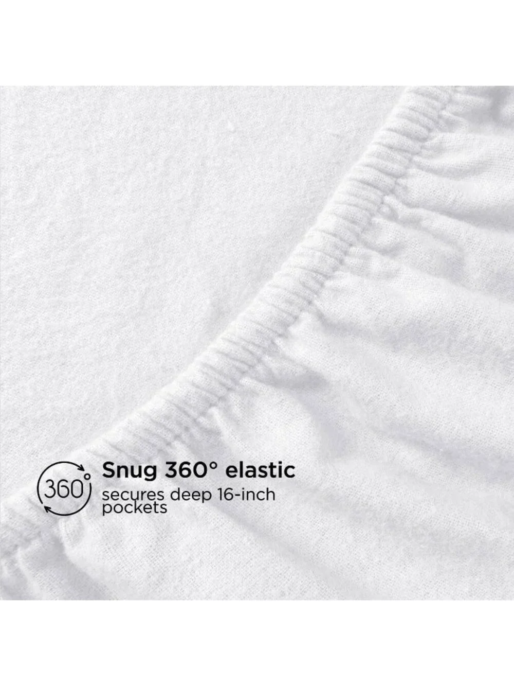 Briarwoodhome 100% Cotton Flannel Queen Sheet Set White with Nano Tech White...